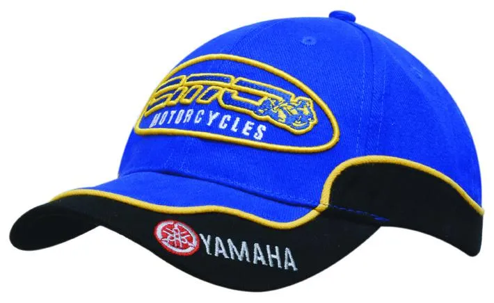 BRUSHED HEAVY COTTON CAP WITH PEAK & CROWN TRIM AND PIPING