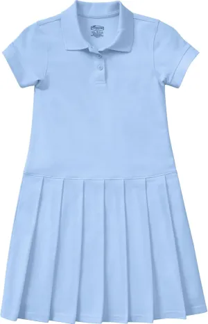 Classroom Girls Polo Dress School Outfit for Toddler,Pleated Skirt