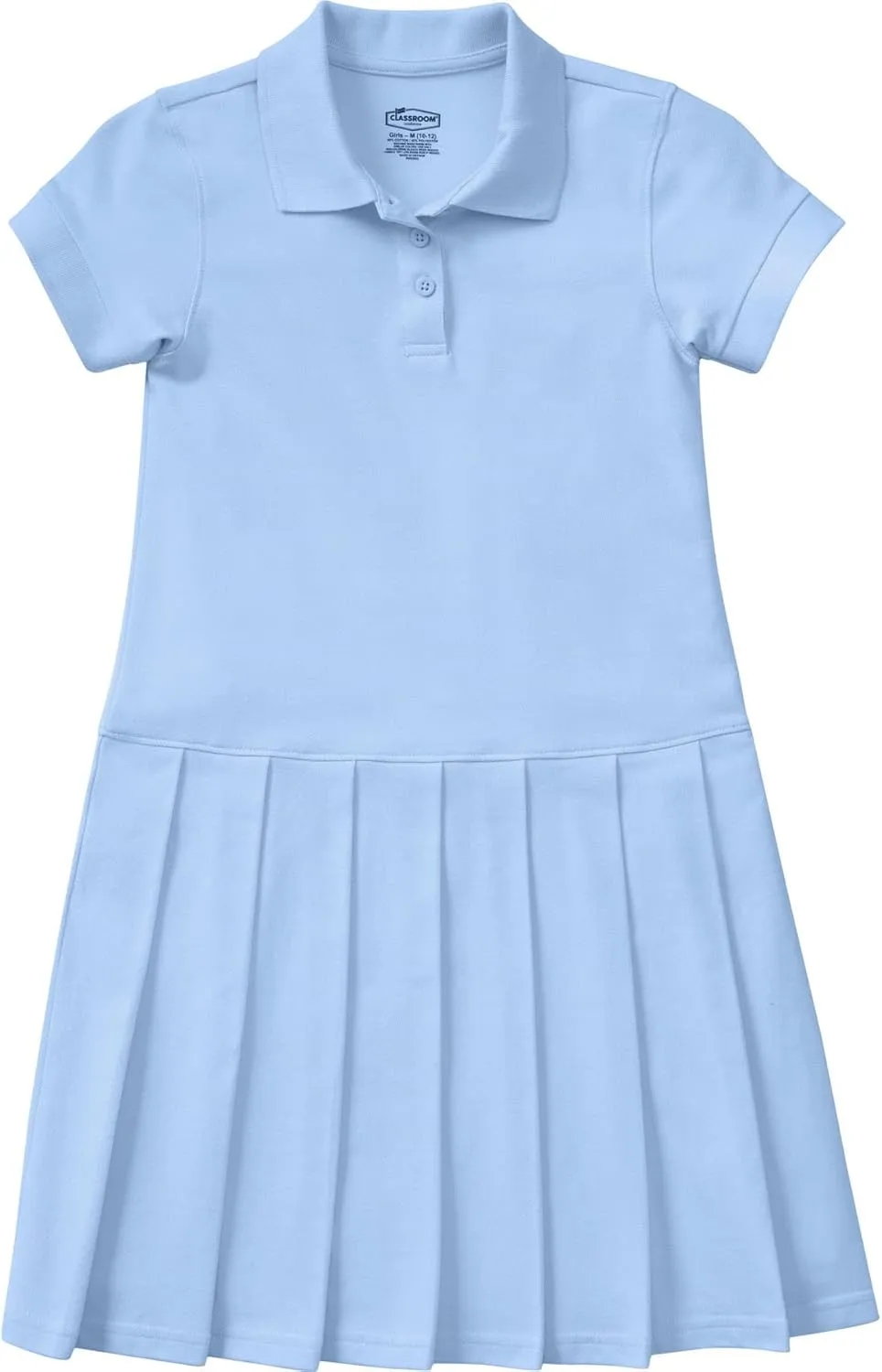 Classroom Girls Polo Dress School Outfit for Toddler,Pleated Skirt