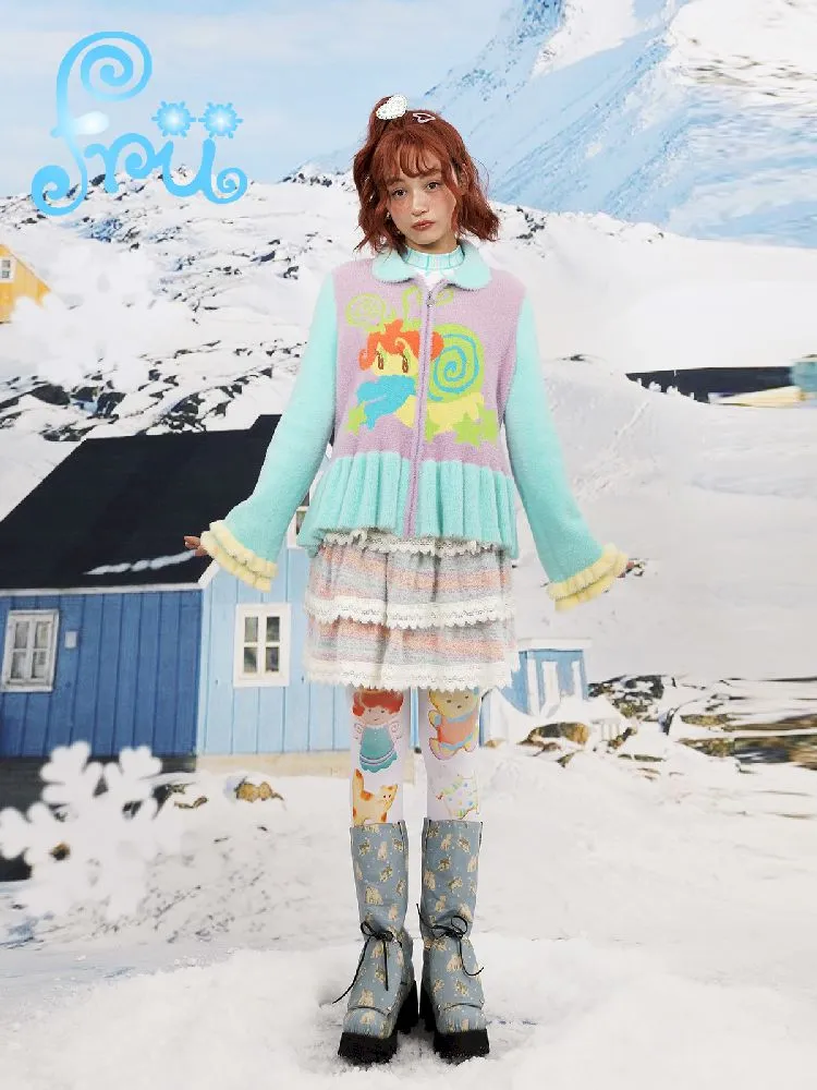 Color Clash Warm Mink Sweater【s0000010737】
