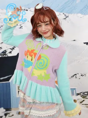 Color Clash Warm Mink Sweater【s0000010737】