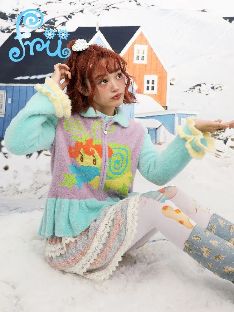 Color Clash Warm Mink Sweater【s0000010737】