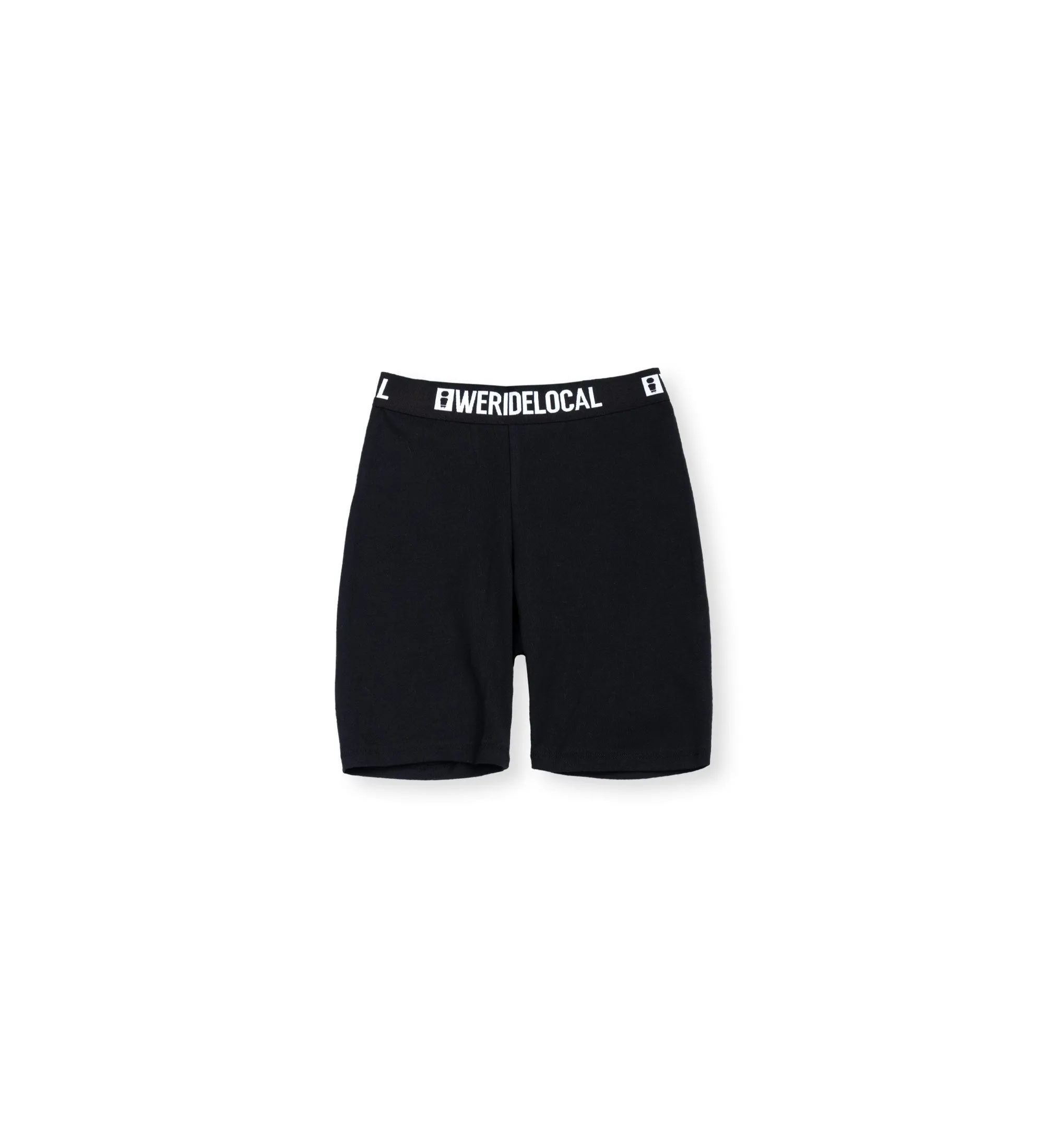 LOGOTYPE BLACK BIKER SHORTS