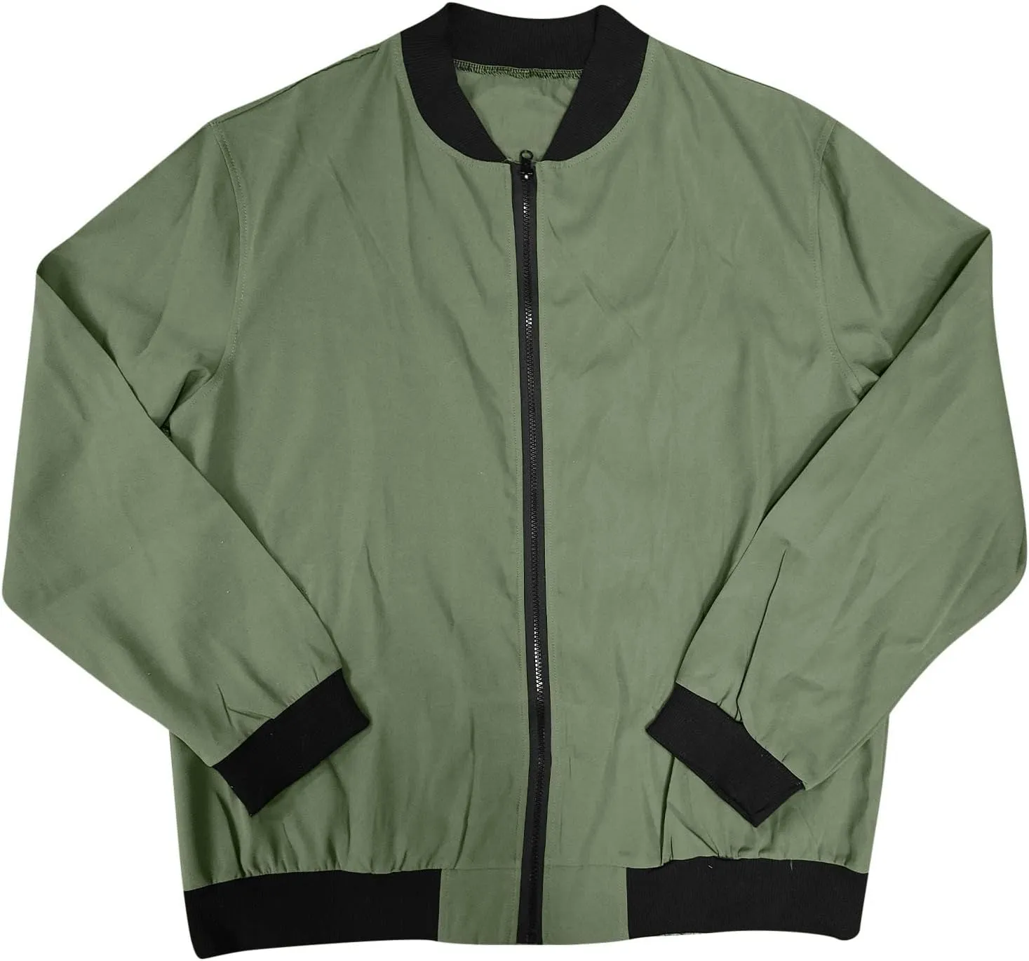 Men's Bomber Jacket Plus Size Stylish Lightweight Full Zip Fall Windbreaker Coat Fall Spring Thicken Casual Jackets
