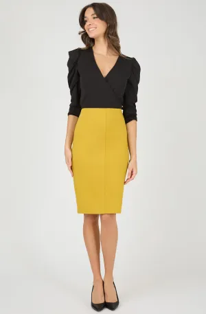 Middle Seam Fitted Pencil Skirt Middle Seam Fitted Pencil Skirt