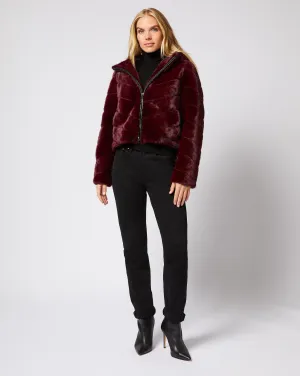 Mila Faux Fur Mink Hooded Jacket Mila Faux Fur Mink Hooded Jacket