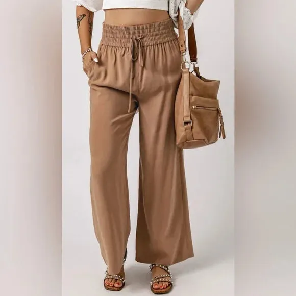 Wide Leg Drawstring Pants
