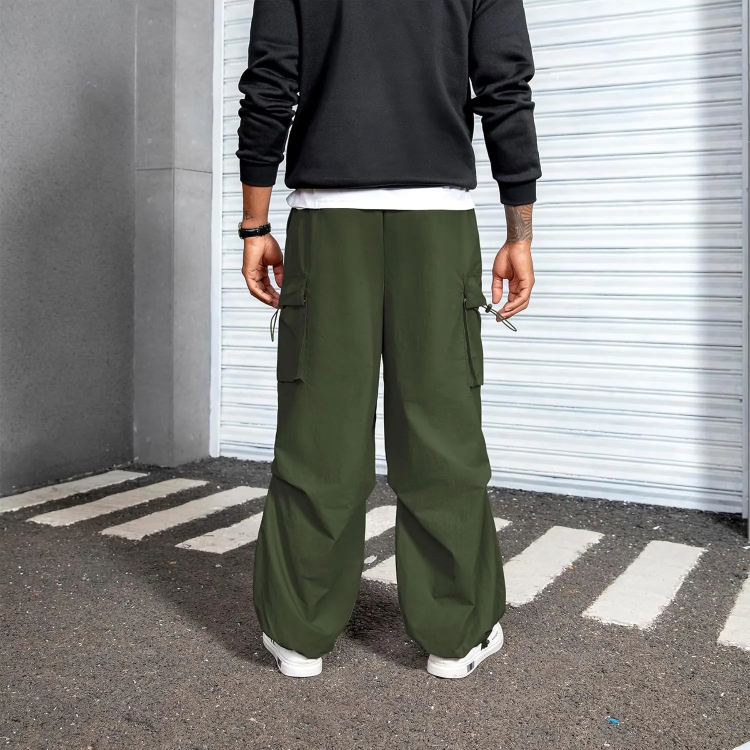 Zando Men's Cargo Pants Baggy Joggers Cargo Pant Oversized Trendy Casual Parachute Pants Mens Waterproof Hiking Pants