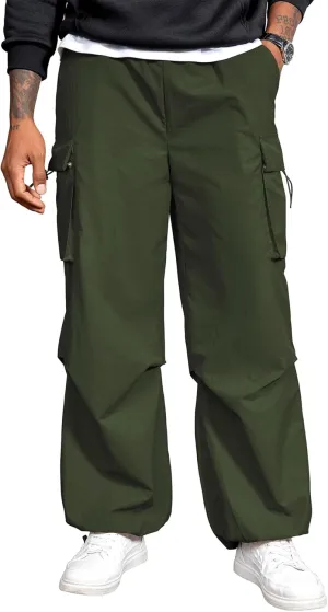 Zando Men's Cargo Pants Baggy Joggers Cargo Pant Oversized Trendy Casual Parachute Pants Mens Waterproof Hiking Pants